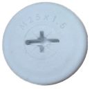 Blindstopfen M63x1,5 metrisch rund hellgrau