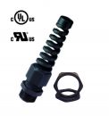 PA6 Knickschutz Kabelverschraubung M16x1,5 schwarz KB 5-10mm incl. Gegenmutter